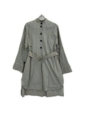 Dior Blue Linen Cotton Stripe Shirt 38